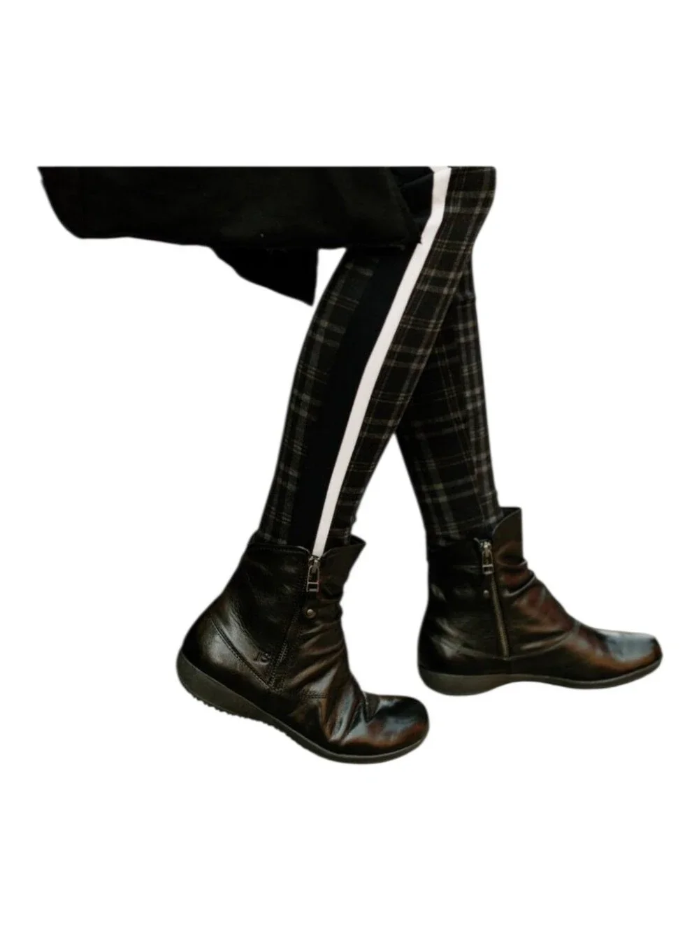 Josef Seibel Womens Black Leather Ruched Naly 24 Ankle Boots EU 40 (US 9-9.5)